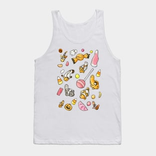 Spooky Cute Candy Clownfish in Watercolor Tank Top